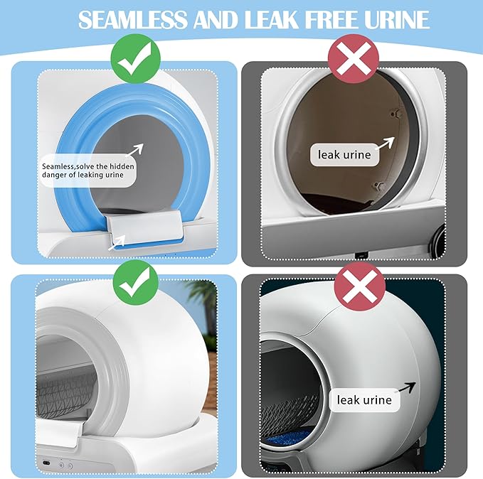 2025 Advanced Self Cleaning Cat Litter Box Odor Control Automatic Litter Box Smart Design App Control Easy to Clean for Multiple Cats Families