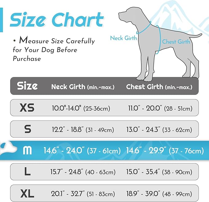 Eagloo Dog Harness Medium Sized Dog, No Pull Service Vest with Reflective Strips and Control Handle, Adjustable and Comfortable for Easy Walking, No Choke Pet Harness with 2 Metal Rings, Sky Blue, M