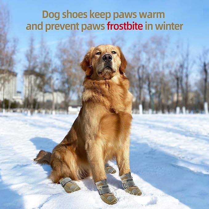 Dog Shoes for Small Dogs, Dog Boots & Paw Protectors for Hardwood Floors, Outdoor Dog Booties for Hot Pavement Winter Snow Hiking, Breathable Dog Shoes with Reflective Strips Size 1