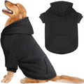 Dog Sweaters for Large Dogs Dog Hoodie Fleece Sweater Soft Clothes Sweatshirt with Pocket Hoodie for Large Dogs(Black&XXL)