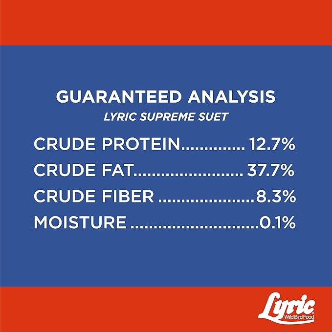 Lyric Supreme Wild Bird Seed for Outside Feeders - Wild Bird Food Mix with Nuts & Sunflower Seeds, Attracts Many Beautiful Songbirds, 13.5 lb (Pack of 3-4.5 lb Bags)
