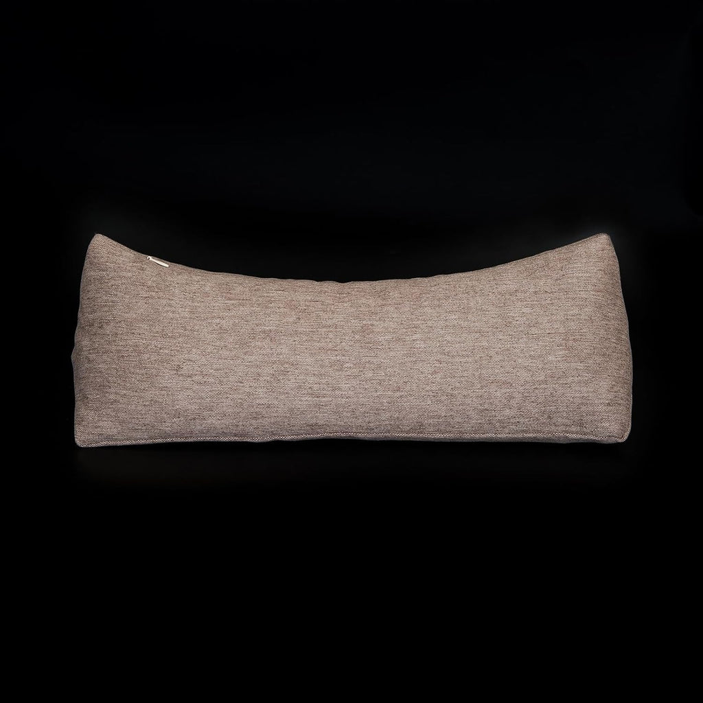 Buckwheat Neck Support Pillow Cervical Neck Cylinder Bolster Pillow,Buckwheat Hulls Adjustable Roll Pillow,Neck Pain Relief for Back and Side Sleepers Round Pillows for Lunch Break Brown, 6*15 inch