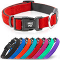 Kruz Dog Collar for Large Dogs (Width- 1.5", Neck - 20.5"-31.5") Adjustable Pet Neck Band with Comfortable Soft Padding, Lifetime Durability, Heavy-Duty O-Ring (Red, X-Large)