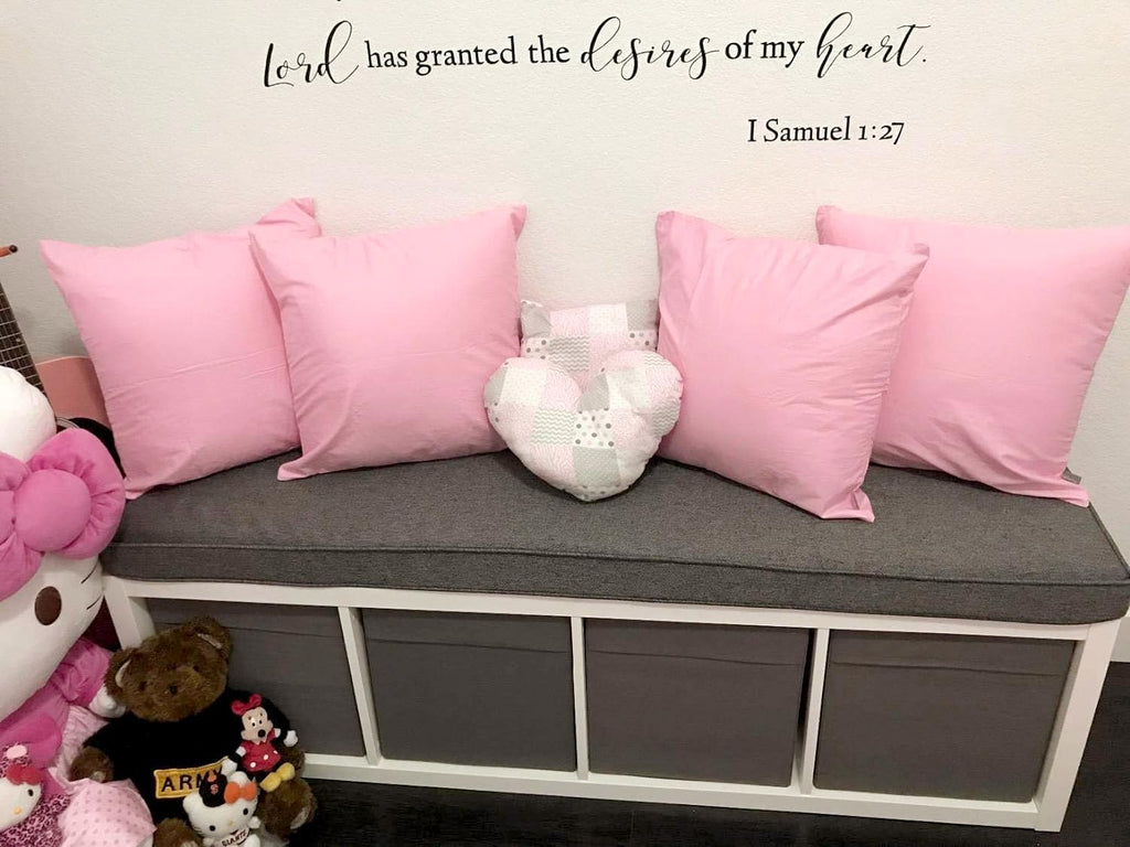 Thmyo 4-Pack 100% Cotton Comfortable Solid Decorative Throw Pillow Case Square Cushion Cover Pillowcases Sublimation Blank DIY Pillow Covers for Sofa(Only Covers, No Pillows)(20x20inch/50x50cm,Pink)