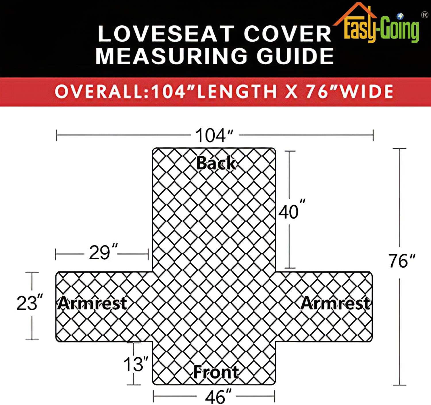 Easy-Going Reversible Loveseat Couch Cover for 2 Cushion Couch Sofa Cover for Dogs Water Resistant Furniture Protector with Foam Sticks Elastic Straps for Pet (Loveseat, Gray/Gray)