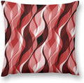 Red Throw Pillow Covers Modern Abstract Ombre Red Striped Decorations for Bedroom Living Room Farmhouse Sofa Pillows Bed Couch 16x16 Inch