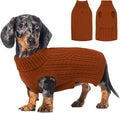 AOFITEE Small Dog Sweater, Dog Sweaters for Small Dogs Boy, Warm Christmas Sweater for Dogs, Pet Pullover with Harness Hole for Fall, Stretchy Pullover for Yorki, Chihuahua, Maltipoo, Brickred S