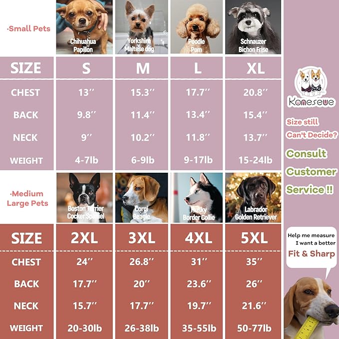 Koneseve Dog Hoodie & Cat Sweater, Warm Fleece Hooded Sweatshirt with Pocket for Small to Large Pets, Cozy Winter Outfit, Purple, 3XL