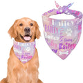 Personalized Dog Bandanas Custom Neckwear Name Button Anti-loosening Dog Scarf Triangle Bibs Kerchief Pet Costume Accessories for Small Medium Large Dogs Cats Pets Birthday