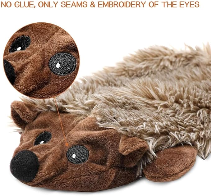 LEGEND SANDY Dog Squeaky Toys for Small Doggies, Puppy Toys for Teething Cute Small Breeds Toys Stuffed Plush Bundle Natural Cotton Puppy Rope, Dog Chew for Puppies Pet for Pet (Hedgehog)