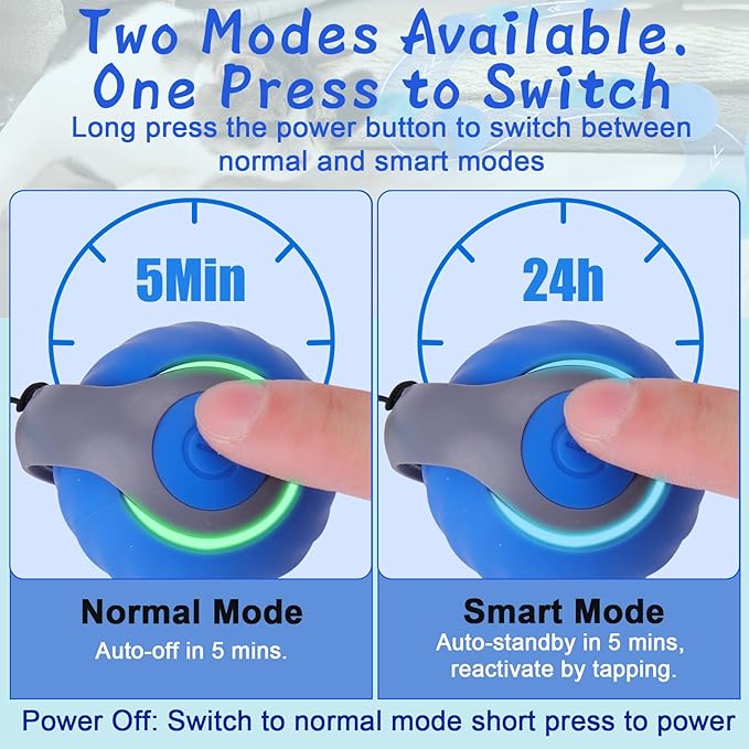 BABORUI Interactive Cat Toy Ball - Automatic Interactive Cat Toys for Indoor Cats with 3 Tails, 2 Speeds Rechargeable Cat Enrichment Toys for Small/Medium/Large Cats to Keep Them Busy(Blue)