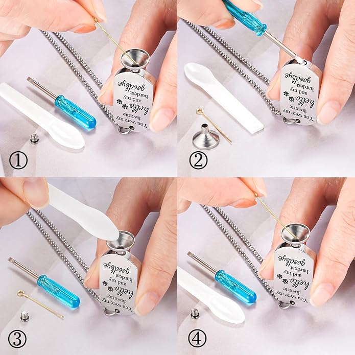 abooxiu Cremation Jewelry for Ashes Urn Necklace for Ashes Memorial Dog Ashes Necklace Cremation Necklace Pet Keepsake Necklace Pawprint Ashes Holde Necklace