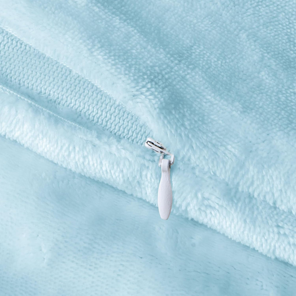 BEDELITE Body Pillow Cover with Zipper Closure, Super Soft and Cozy Fuzzy Fleece Pillowcase 20 x 54 Inches, Luxury Fluffy Plush Long Body Pillow Pillowcase for All Seasons(Blue)