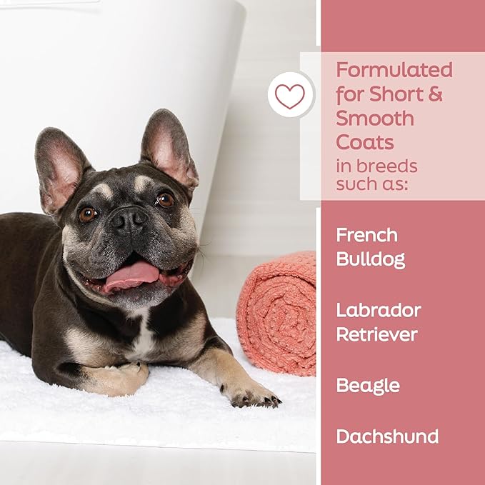 New! Hartz True Coat Short & Smooth Coat Specific Dog Shampoo, Soothes & Shines with Oat Milk, Coconut Oil & Vitamin E