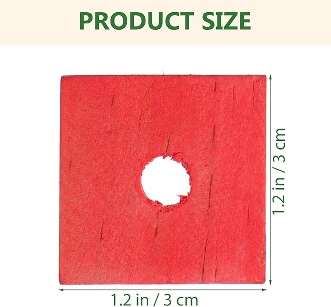 Parrot Toys 100 Pcs Wooden Blocks Bird Chewing Trim Beak Foot Craft Cage Part Mini Wood Chip Charms DIY Playing Chewing Shredding Mixed Large Bird Toys