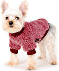 Christmas Dog Sweater - Small Dogs Winter Clothes - Fleece Sweater - XS - Red