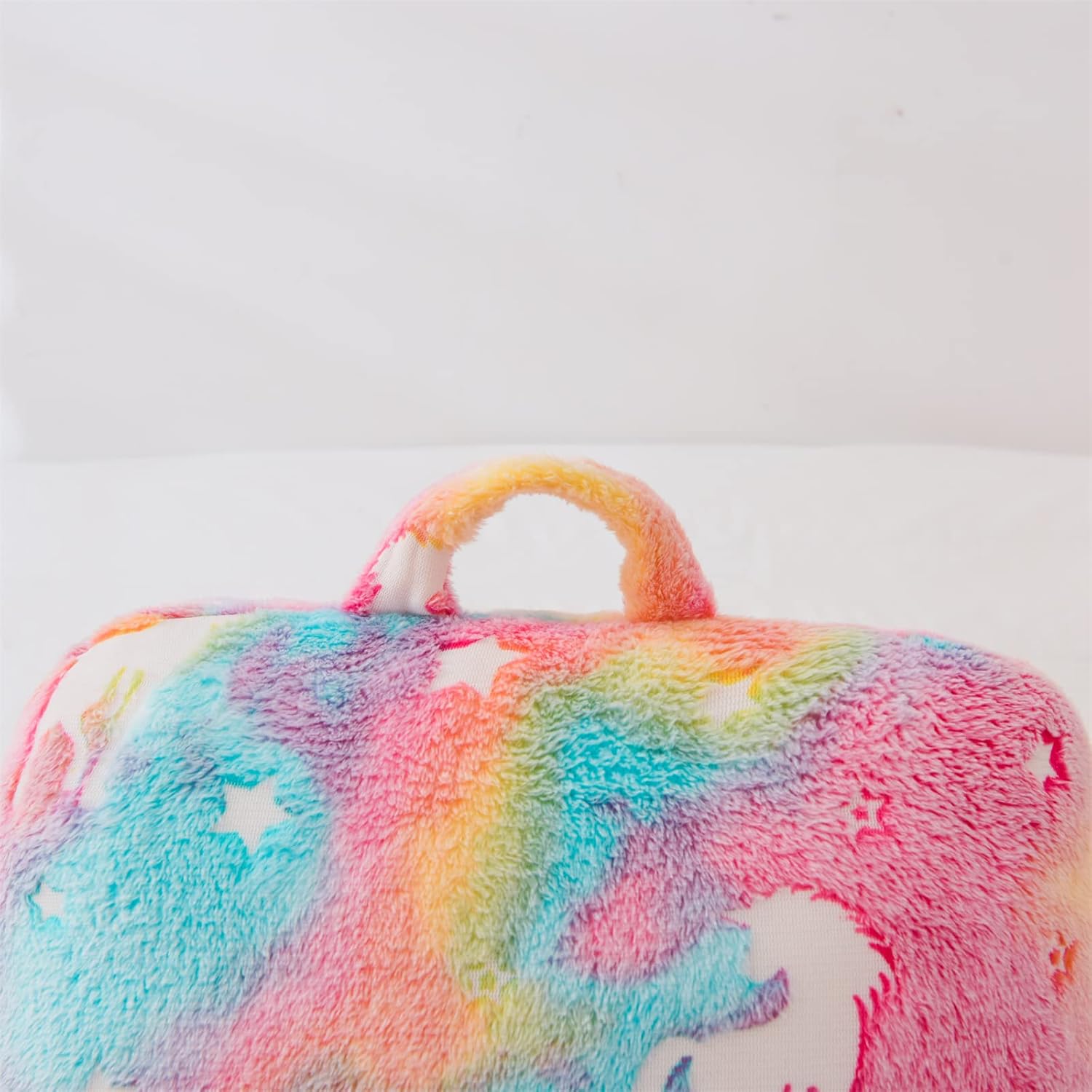 Meeting Story Colorful Unicorn Luminous Reading Pillows Glow in The Dark with Arms Back Pillow for Bed, Bed Rest Pillow for Adults, Teens, Kids, (Rainbow)