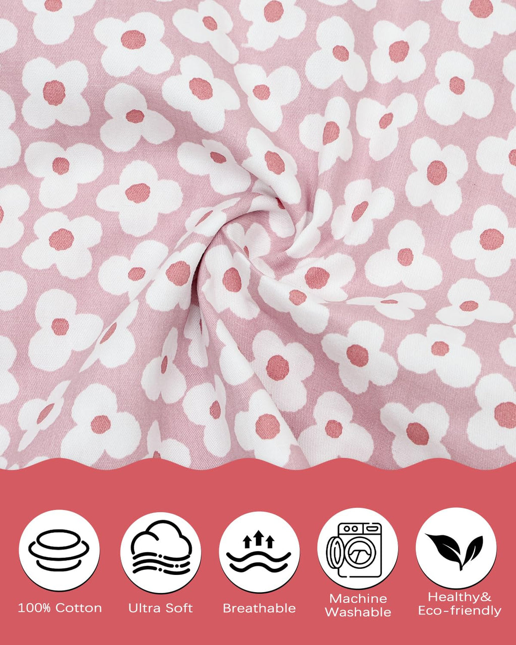 ALVABABY Toddler Pillowcases 2 Pack Organic Cotton Kids Pillow Cover Fit 13"x 18" or 12"x28" Envelope for Girl Boy Sleepy Travel 2TPW32A