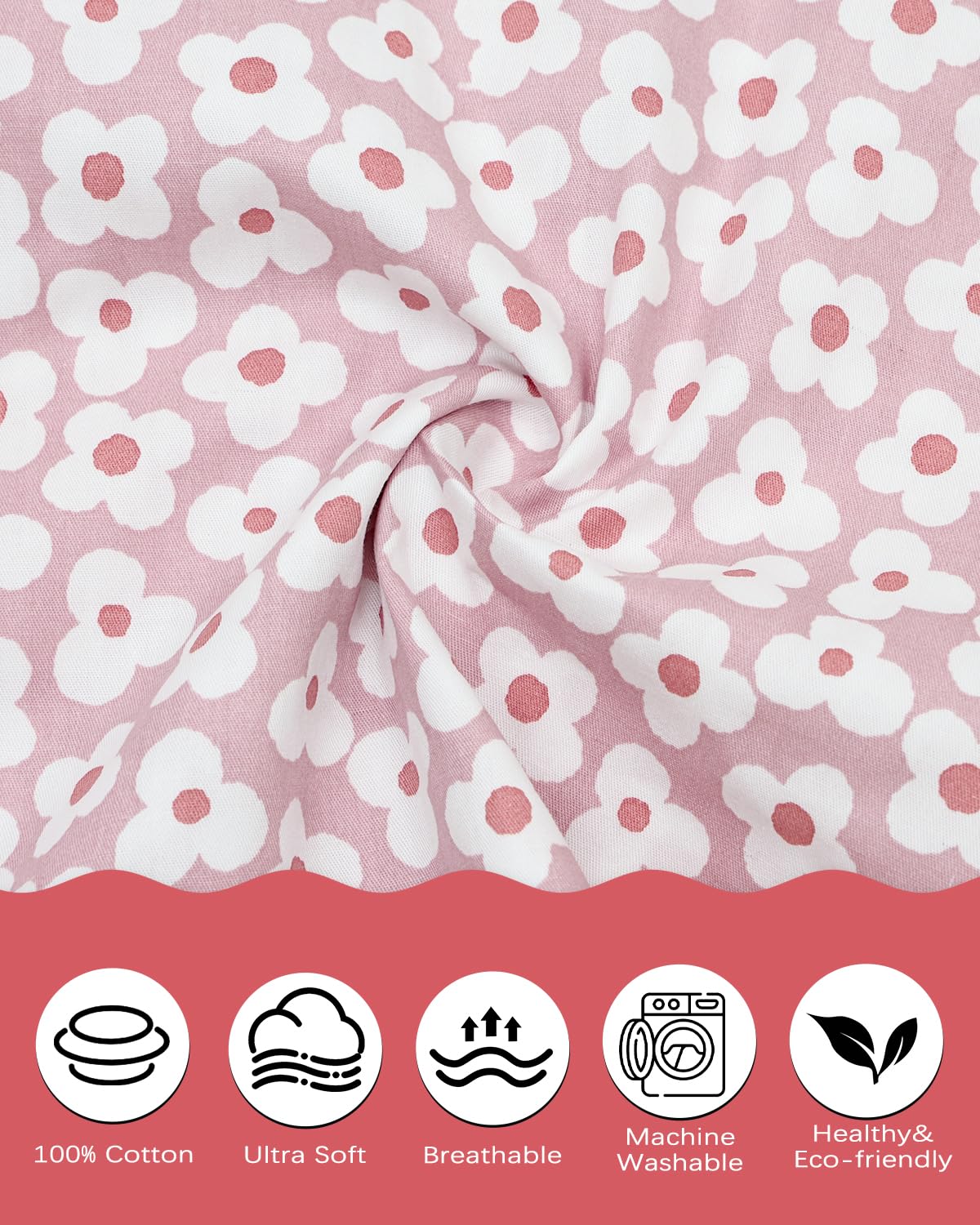 ALVABABY Toddler Pillowcases 2 Pack Organic Cotton Kids Pillow Cover Fit 13"x 18" or 12"x28" Envelope for Girl Boy Sleepy Travel 2TPW32A