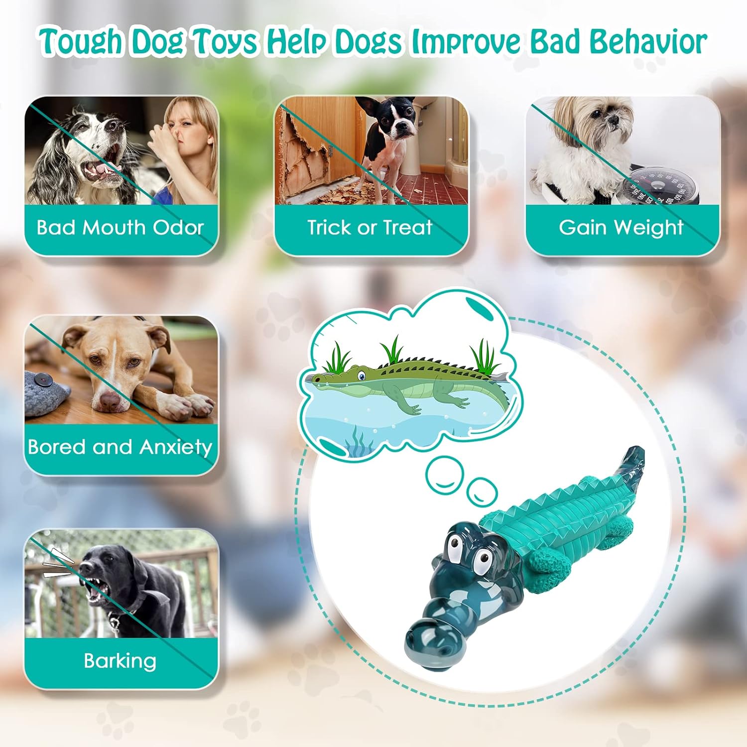 Dog Toys for Aggresive Chewers - Tough,Indestructible Dog Toys for Large, Medium,Small Breed to Keep Them Busy