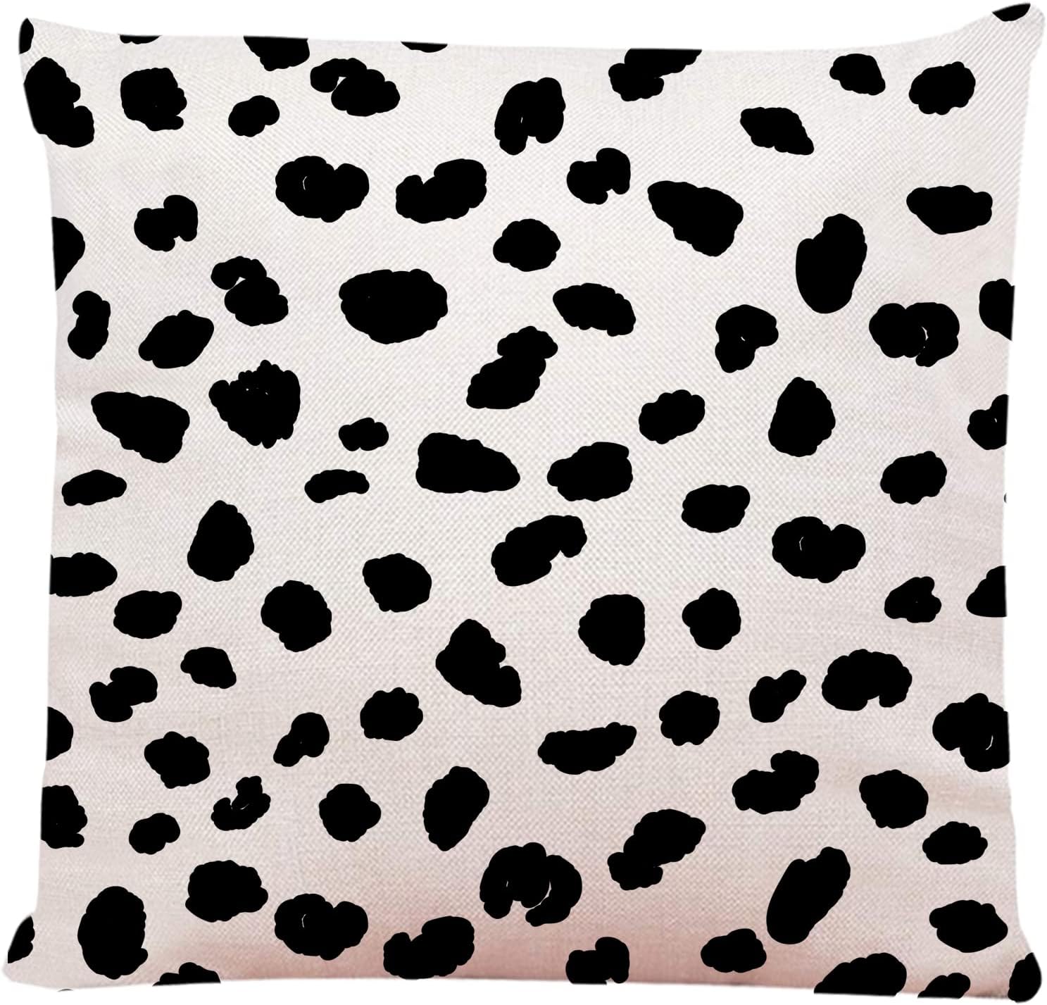 Decorative Square Throw Pillow Covers Polka Dot Couch Sofa Bed Pillow Covers Cushion Cases 18x18 inch