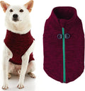 Gooby Zip Up Fleece Dog Sweater - Fuchsia Wash, X-Large - Warm Pullover Fleece Step-in Dog Jacket with Dual D Ring Leash - Winter Small Dog Sweater - Dog Clothes for Small Dogs Boy and Medium Dogs