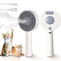 3 in 1 Cat Steam Brush, Self-Cleaning Anti-Static Pet Spray Hair Removal Comb for Cats with Release Button and Tank, Rechargeable Steam Brush for Shedding, Massage and Cleaning