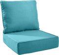 Rilyson Patio Cushions for Outdoor Furniture - 24×24 Inches High Back and Deep Seating Outdoor Cushion for Patio Chairs Sofa Couch Loveseat Water Resistant(Teal/1 Set/No Button)