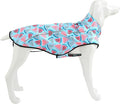 Mile High Life Dog Raincoat, Adjustable Waterproof Reflective Rain Jacket for Small Medium Large Dogs, Lightweight Breathable Pet Rain Coat with Leash Hole(Light Blue Watermelon,S Chest 22-25")