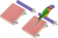 Bird Perch Stand, Wooden Parrot Perch Stand Toy, Paw Grinding Stick, Bird Cage Accessories, 3.94 x 3.15in (Pink, 2 Pcs) Birds Toys Intended for Cage/Parakeets/Conure/Budgie