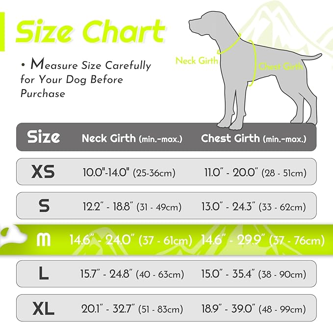 Eagloo Dog Harness Medium Sized Dog, No Pull Service Vest with Reflective Strips and Control Handle, Adjustable and Comfortable for Walking, No Choke Pet Harness with 2 Metal Rings, Green, M