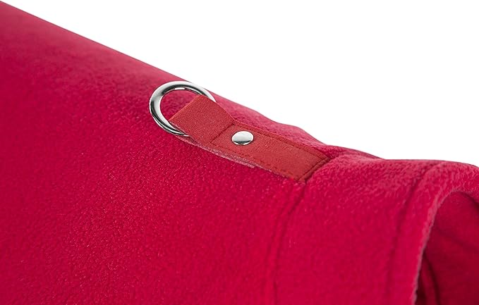 Gooby - Fleece Vest, Small Dog Pullover Fleece Jacket with Leash Ring, Red, X-Small