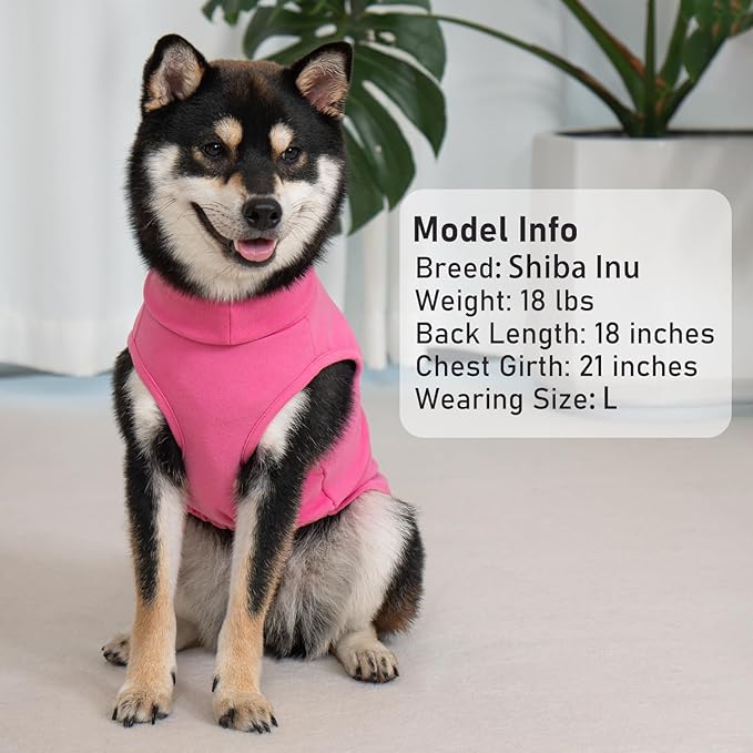 KYEESE 2Pack Dog Sweater Warm Dogs Clothes Turtleneck Dog Sweaters for Medium Dogs Girl Soft Pet Coats Turtleneck Pets Sweatshirt