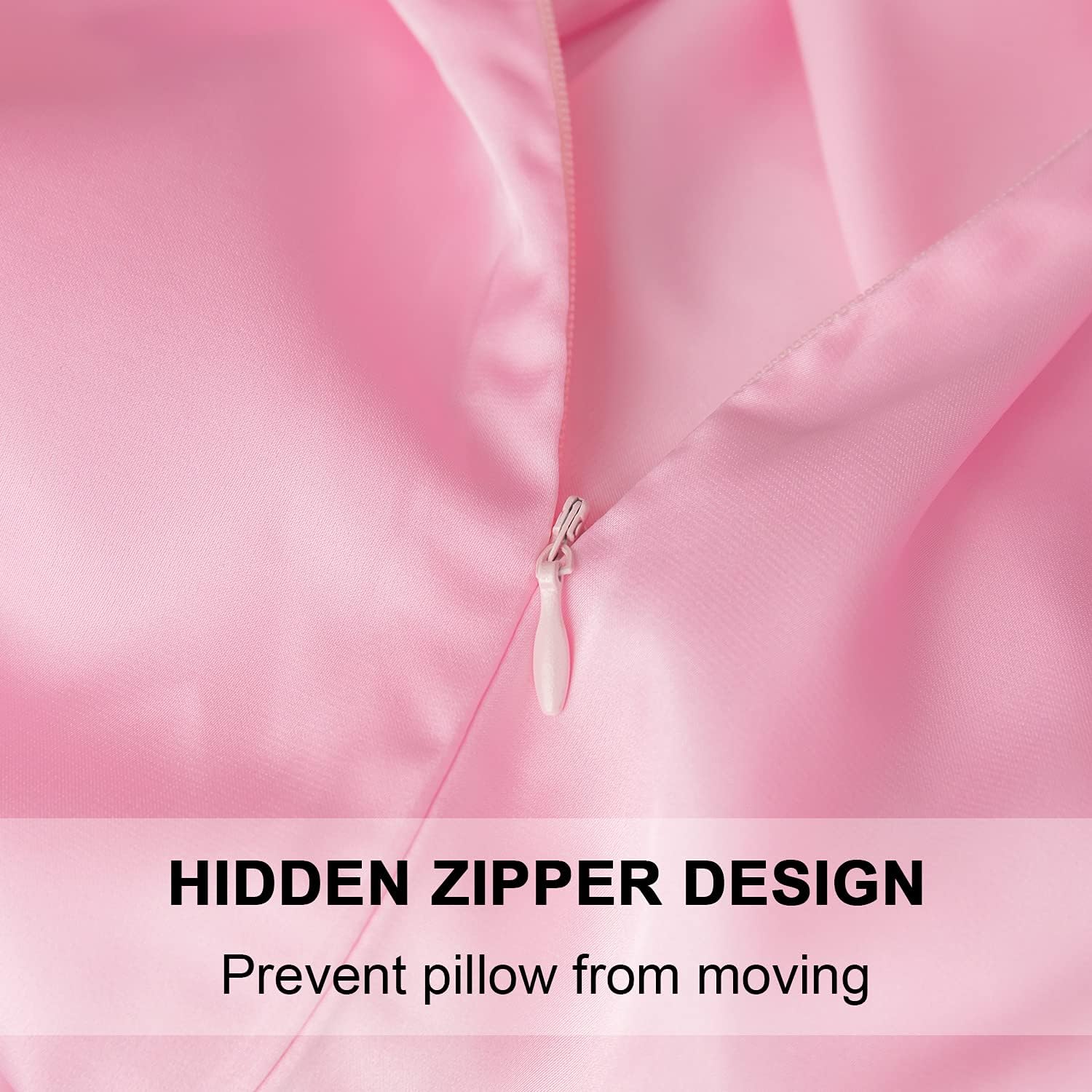 Mulberry Silk Pillowcase for Hair and Skin,Standard Size Cooling Silk Pillow Case with Hidden Zipper,Allergen Proof Dual Sides Soft Breathable Smooth Silk Pillow Cover for Women(King,Pink)