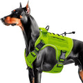 Heavy-Duty Tactical Dog Harness for Large Dogs, No Pull Adjustable Reflective Pet Vest with Molle System, K9 Military-Grade Control for Service Training, Outdoor & 10+ Breeds, Wild Lime, Large