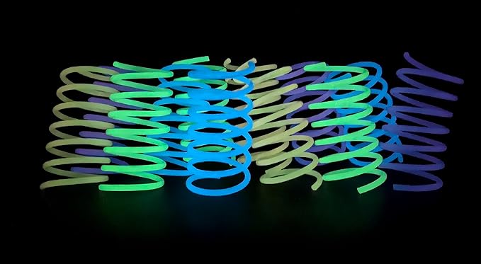 Fashion's Talk 12PCS Glow-in-The-Dark Springs Cat Toys for Indoor Cats,Jelly Color Interactive Play Kitten Toys for Chase and Exercise