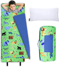 Wildkin Kids Original Nap Mat – Cozy Kids Sleep Mat with Pillow, Ideal for School & Travel - Wild Animals
