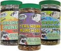 Exotic Nutrition Dried Insect 3 Pack - Crickets, Grasshoppers, Mealworms - for Sugar Gliders, Hedgehogs, Wild Birds, Chickens, Turtles, Tropical Fish, Reptiles