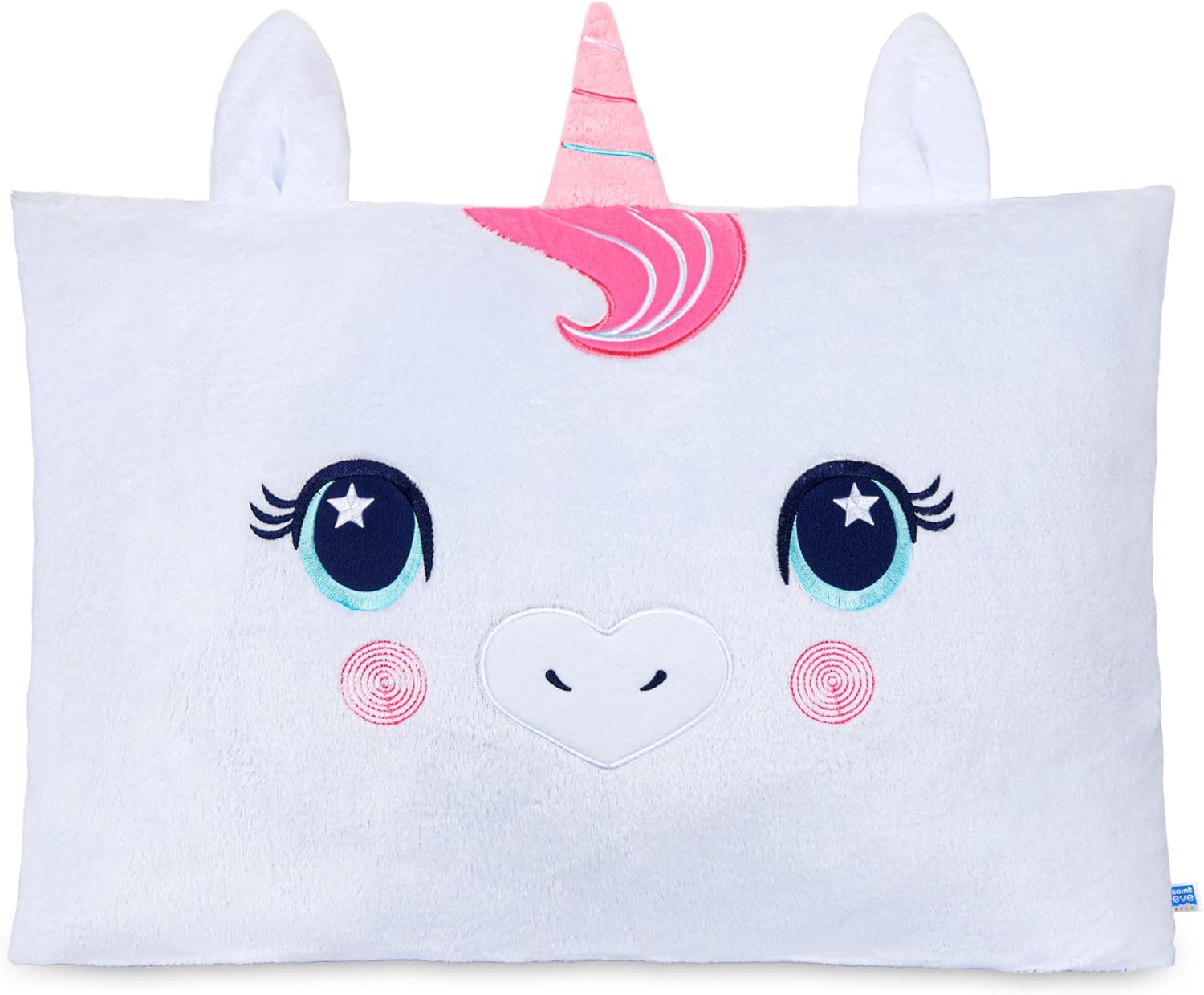 Saint Eve Kids Pillow Pals Fuzzy Pillow Case, Cute Animal Friends Soft Pillow Cover for Kids Beds and Nap Time - Pinky The Unicorn