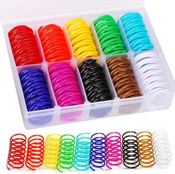 40Pcs 10 Colors Box Stored Springs for Indoor Cats, Cats Coil, Cat Interactive Toys, Cat Swatting Toy, Self-Play Toys, Hunting Toy, Kitten Spring