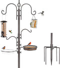 Deluxe Bird Feeding Station Kit With Multi Feeder Hanging Pole, Metal Suet Feeder, Bird Bath, Mesh Tray for Attracting Wild Birds and Planter Hanger (1 Pack)