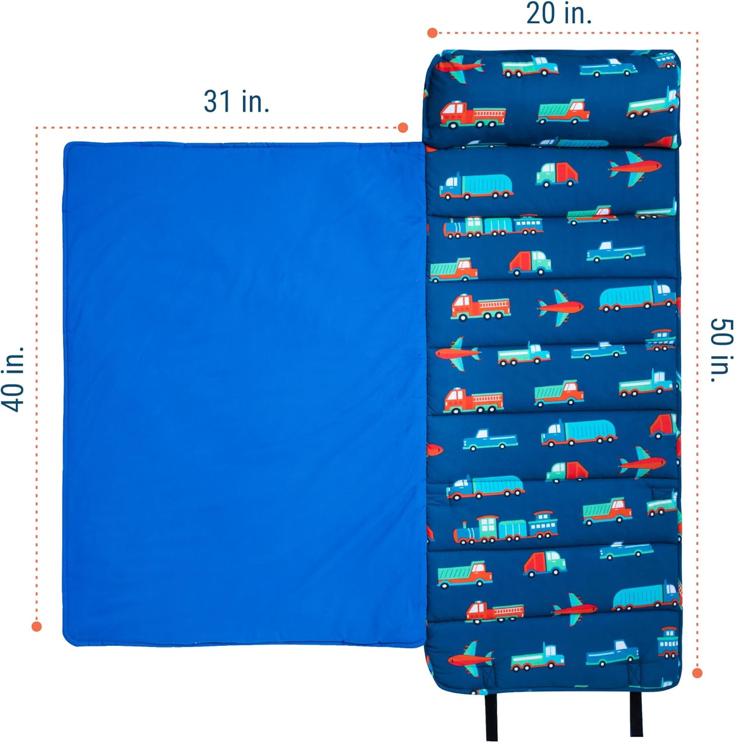 Wildkin Kids Original Nap Mat – Cozy Kids Sleep Mat with Pillow, Ideal for School & Travel - Transportation