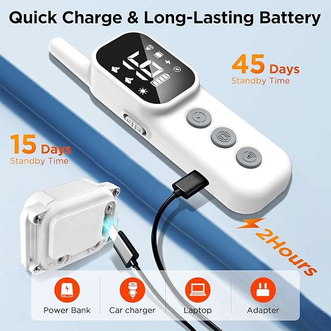 Dog Shock Collar,3300FT Dog Training Collar with Remote,IPX7 Waterproof Rechargeable Dog e-Collar with Beep,Vibration,Safe Shock,LED Light, Shock Lock for Small,Medium,Large Dogs (8-150 lbs)