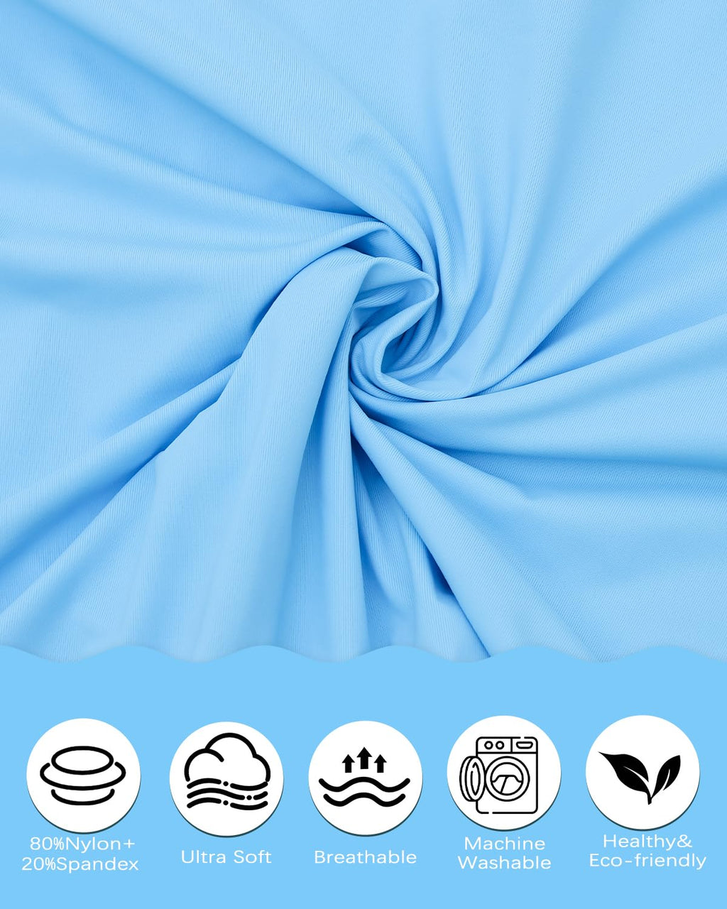 ALVABABY Toddler Pillowcases Stretchy Nylon&Spandex Soft Kids Pillow Cover 2 Pack Fit 13"x 18" or 12"x16" Envelope for Girl Boy Sleepy Travel Blue 2TPN02A