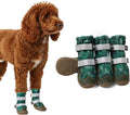 Spark Paws Dog Shoes, Waterproof Dog Boots for Medium to Large Dogs, Non Slip, Breathable Dog Booties and Paw Protectors - 4PCS Doggie Hiking Boots with Reflective Straps, Green Camo, Size 3