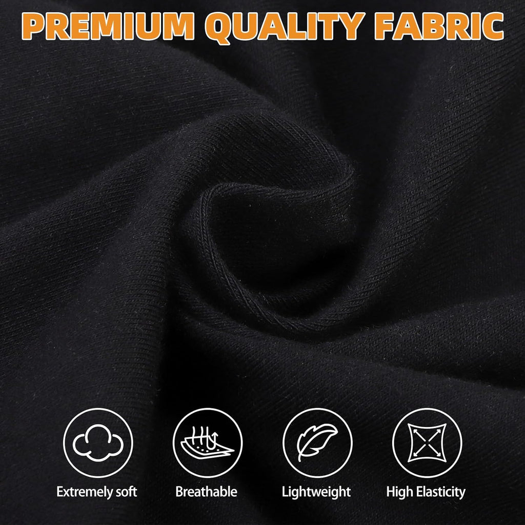 KOOLTAIL Boy Dog Clothes for Large Dogs, 2 Pack Cotton Fall/Winter Warm Dog T Shirts Coats for Outdoor, UV & Insect Protection Anti-Hair Loss & Lightweight Pet Vest Tank Tops Apparel, Black & Grey,L