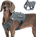 Tactical Dog Harness for Large Dogs,No Pull Military Dog Vest with Handle,Reflective Heavy Duty Pet Harness for K9 Working Walking Hiking Training Gray XL