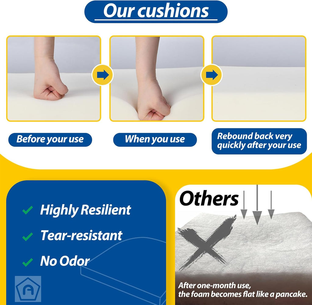 AAAAAcessories Outdoor Chaise Lounge Cushions, Waterproof, Fade-Resistant Patio Furniture Replacement Cushions, 80" x 26" x 3", Set of 2, Rust