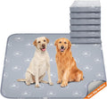 PJYuCien Washable Pee Pads for Dogs 6 Pack, 36" x 36" Reusable Pee Pads for Dogs, Leak-Proof Pet Training Pads, Puppy Pads for Non-Slip, Designed for Dog Pen, Whelping Pad, Potty Training (Grey)