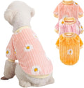 Dog Sweater, 3 Pack Dog Sweaters for Small Dogs, Dog Clothes for Small Dogs Girl Boy, Ultra Soft and Warm Puppy Sweater Dog Coat for Winter Christmas (Large, Dy Pink+Dy Purple+Dy Yellow)